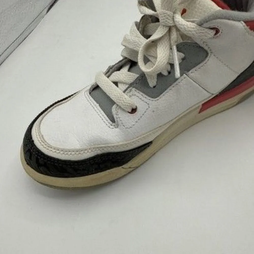 LOOK! Nike Air Jordan 3 Retro PS 2013 429487-120 Kids Youth 2.5Y Fire Red Cement